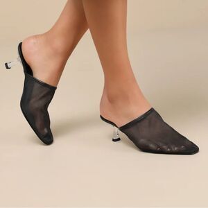 Matisse Black Mesh Slide Mule(Size 8.5M)